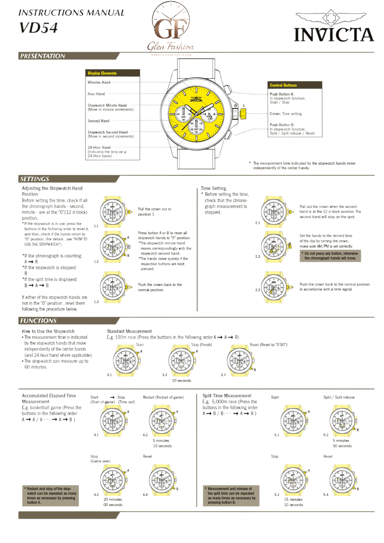 Invicta 47359 Reloj de Pulsera de Malla con Esfera Azul y Cronómetro para Hombre